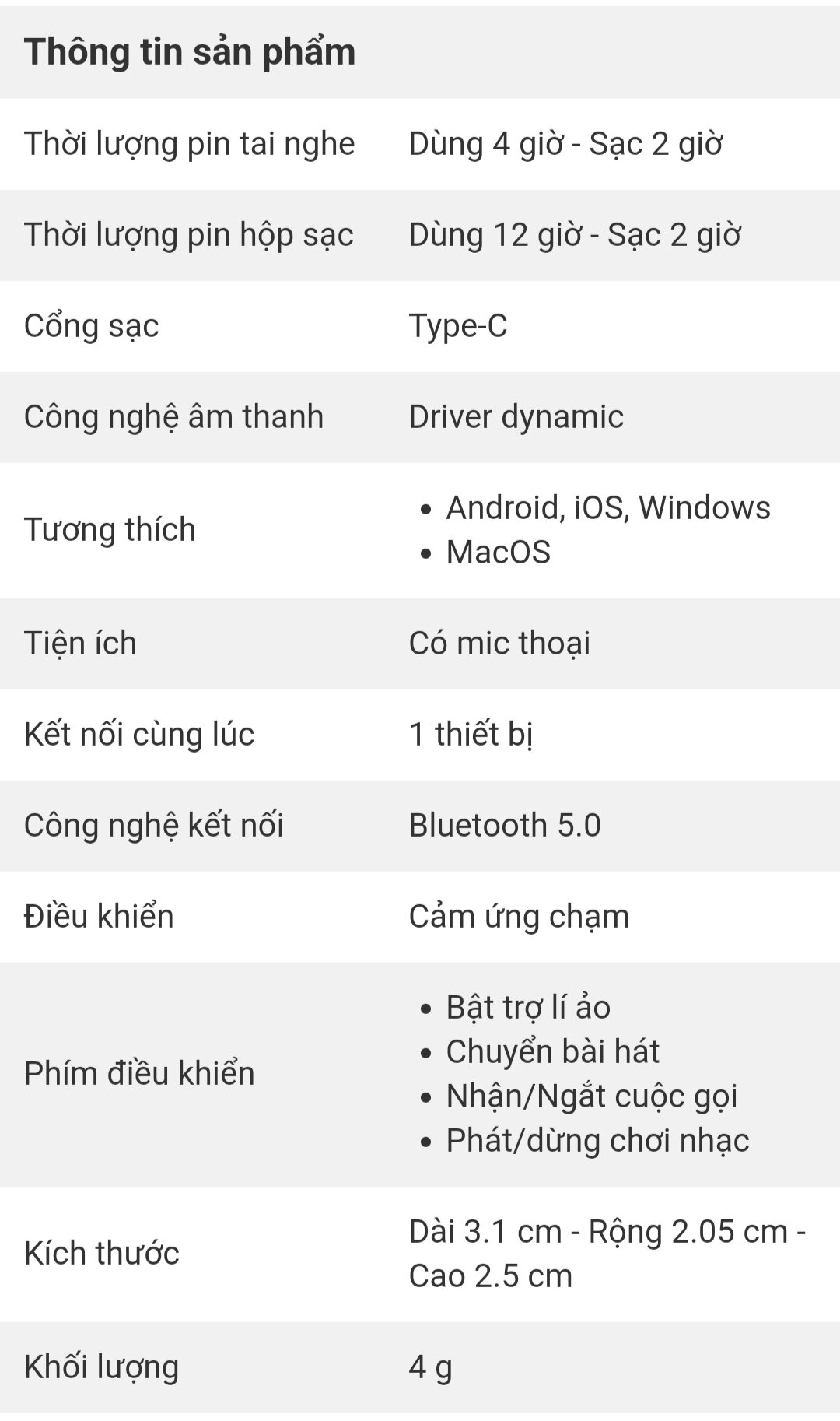 Tai nghe Bluetooth True Wireless AVA+ DS206 trưng bày 99%