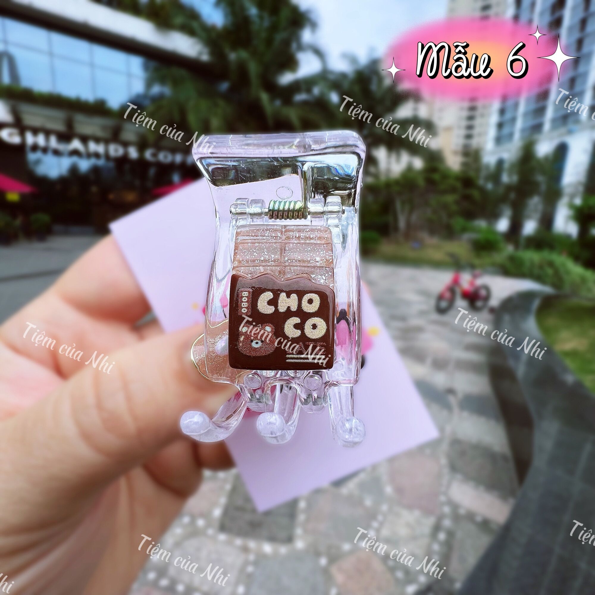 KẸP CÀNG CUA 5 RĂNG GẤU NÂU