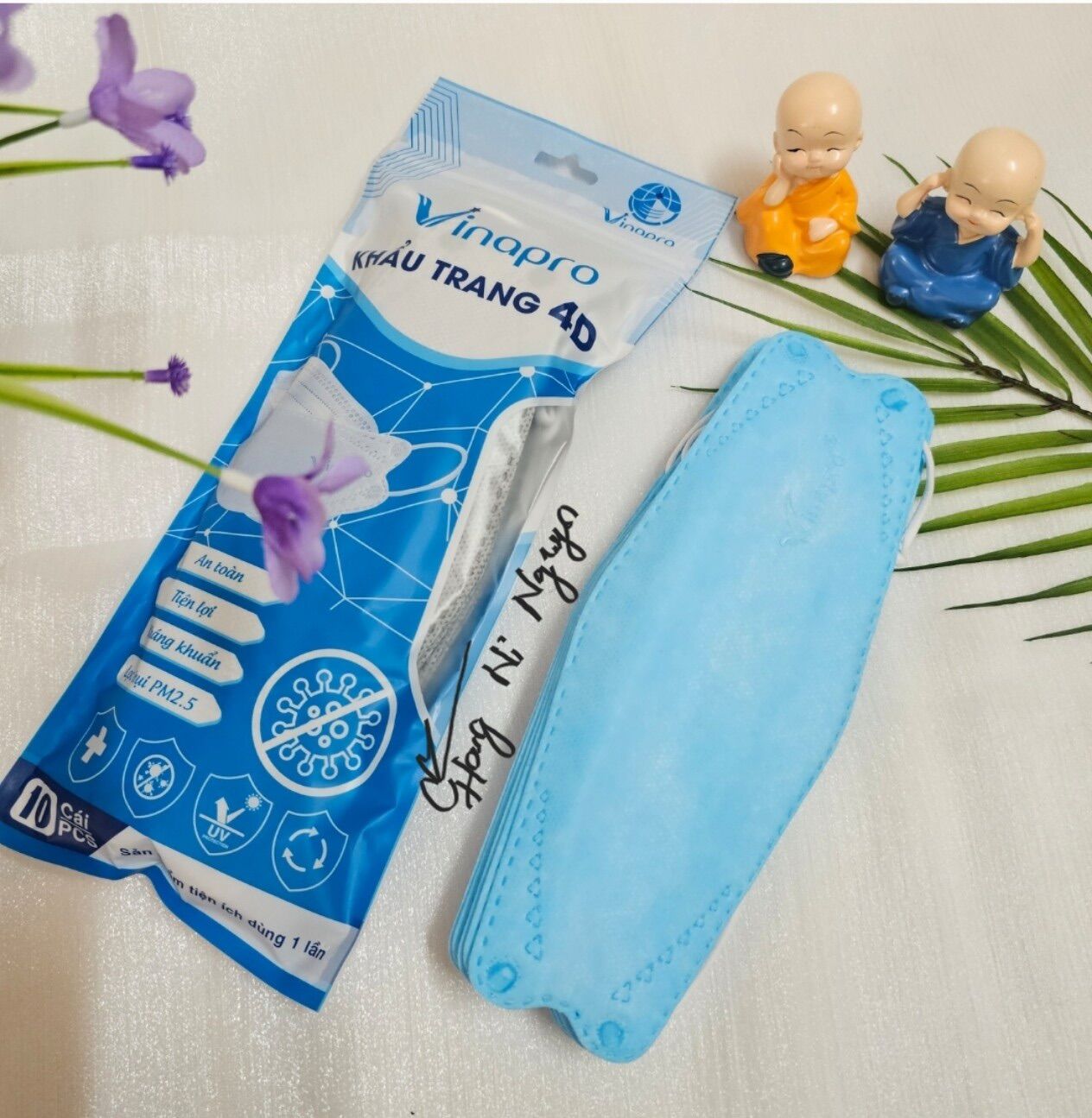 Túi 10 cái khẩu trang 4D vinapro