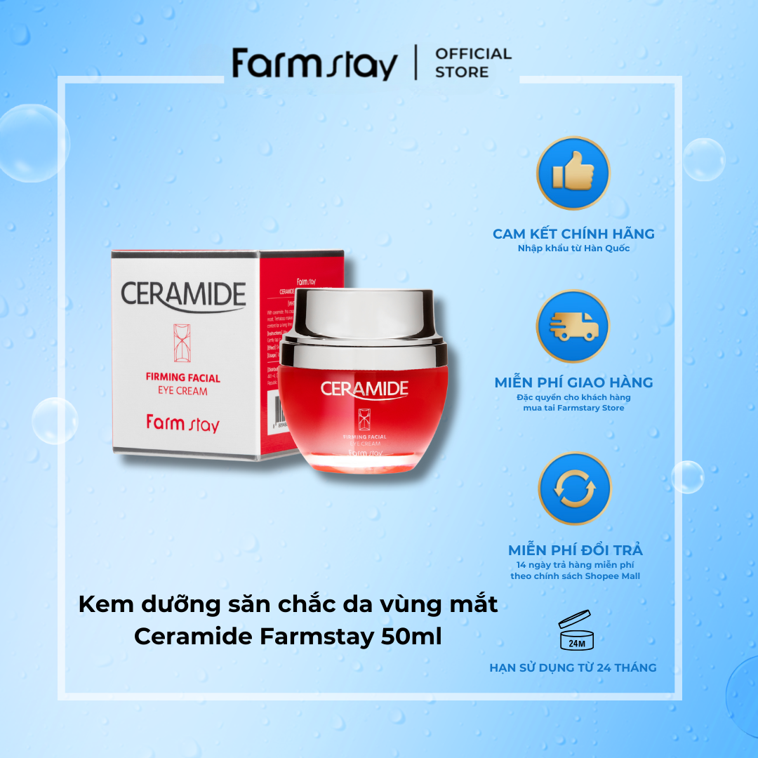 Kem dưỡng săn chắc da vùng mắt Ceramide Farmstay 50ml