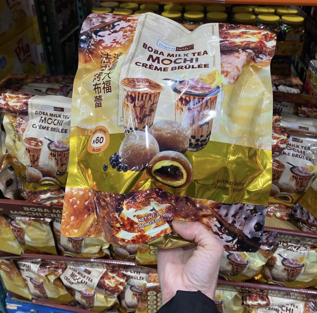 Bánh BoBa Mochi nhân Trà Sữa Trân Châu kem Trứng loại Mới