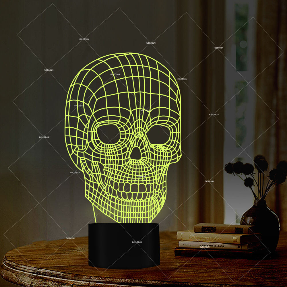 Bảng giá Halloween Sọ Ngoại Thương Sáng Tạo Đồ Dùng Gia Đình 3D Đèn Ngủ Led Điều Khiển Từ Xa Đầy Màu Sắc Chạm Vào Đèn Bàn FS-2815 Phong Vũ