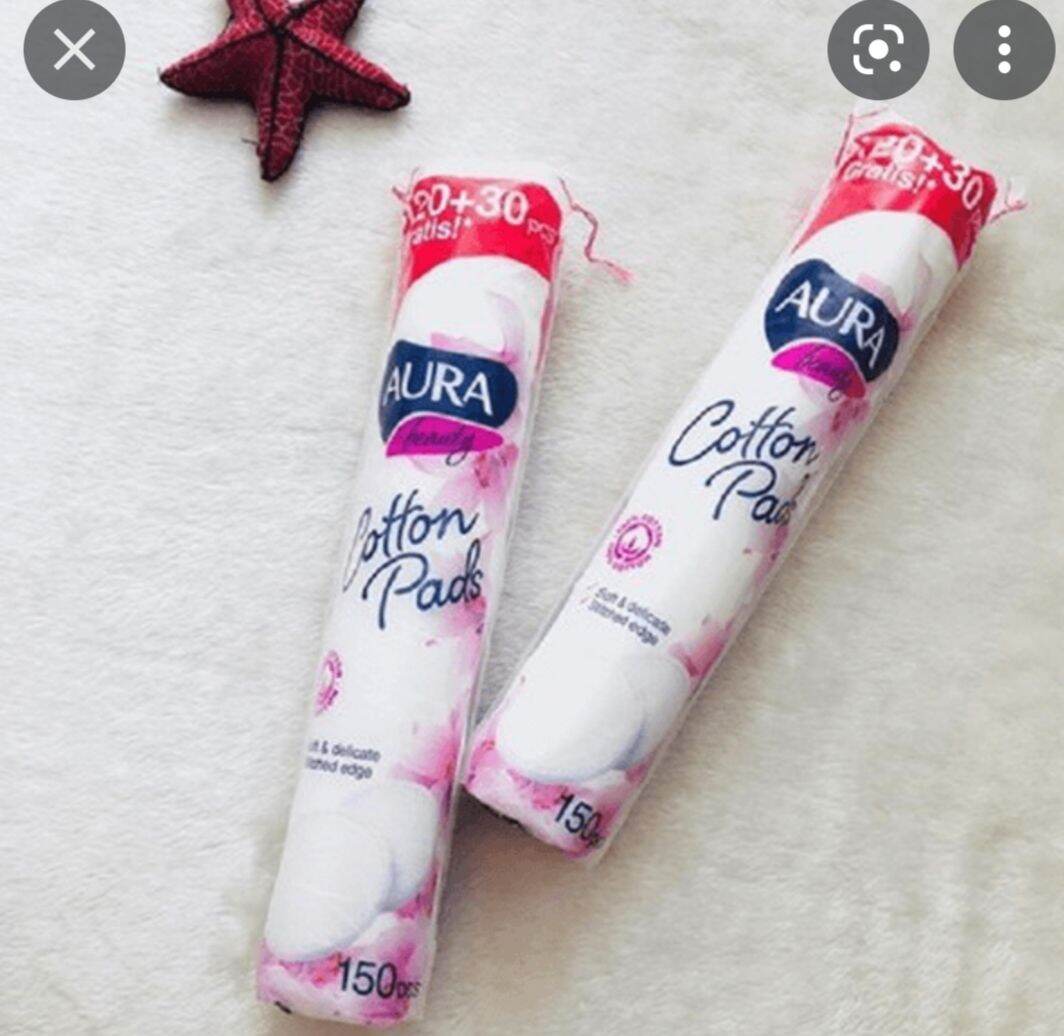 Bông tẩy trang Aura 150 miếng