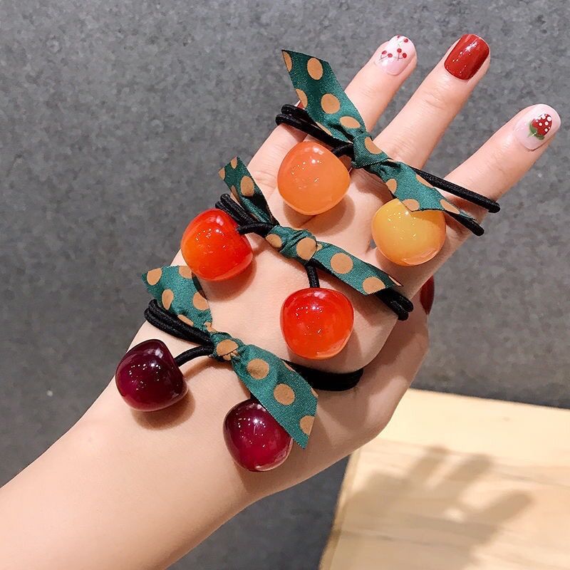 Dây buộc tóc hình trái cherry