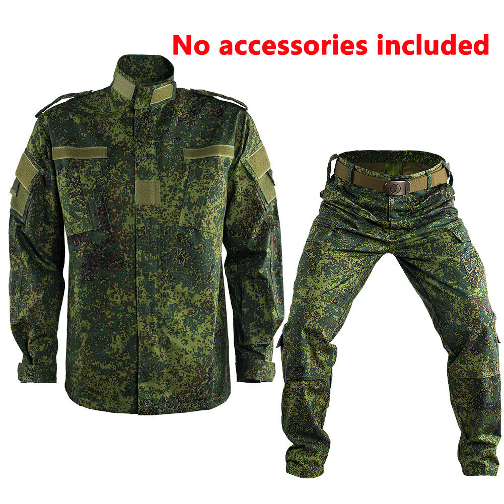 Mege Ngụy Trang Nam Quân Phục Chiến Thuật Mùa Đông Quần Áo Làm Việc Cổ Tròn Có Dây Kéo Quần Cotton Có Túi