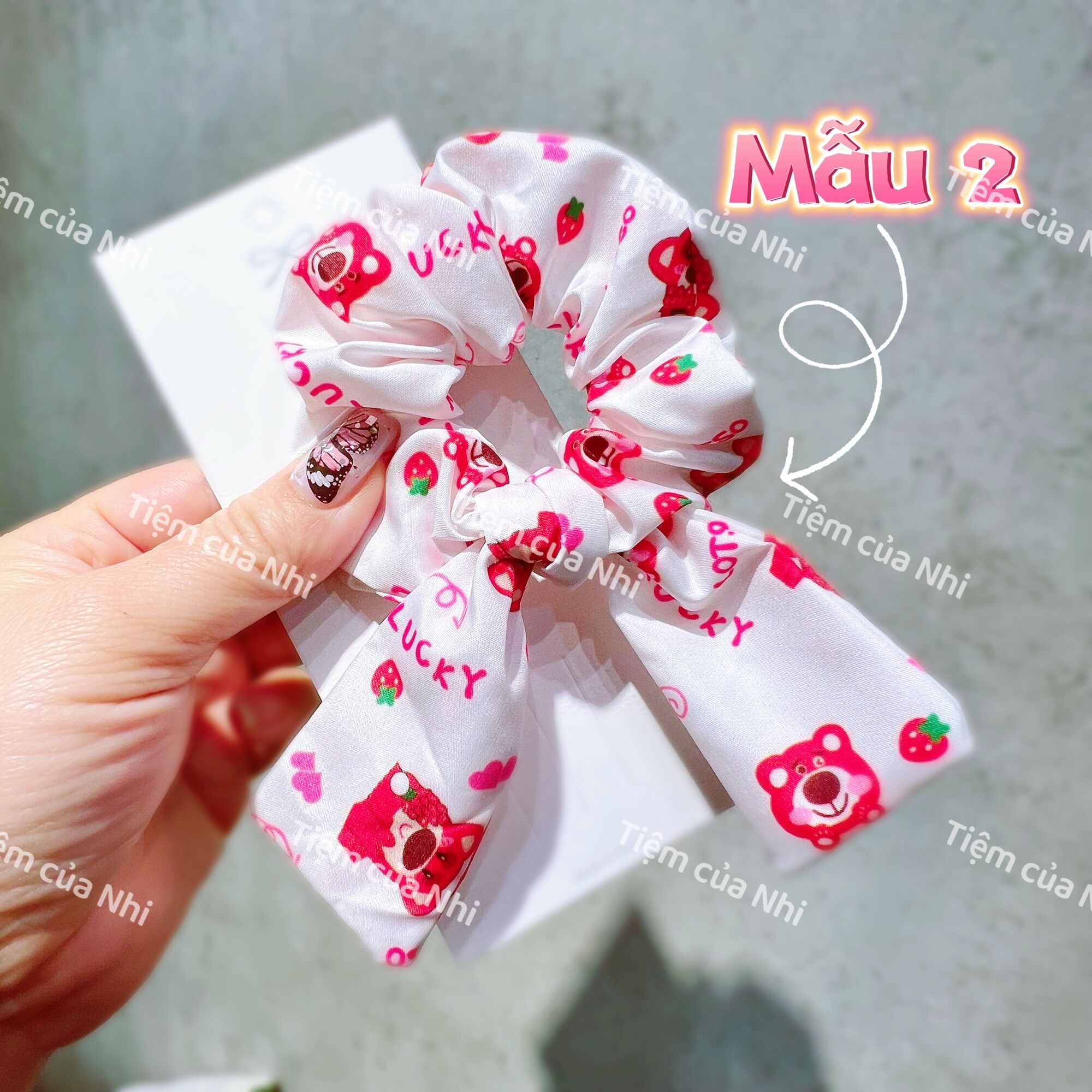 CỘT TÓC SCRUNCHIES GẤU DÂU LOTSO