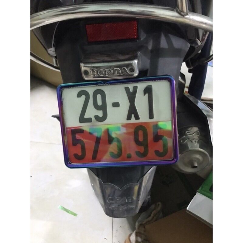 Decal Dán Biển Số 7 Màu Xe Máy Cực Chất