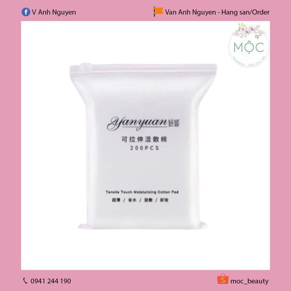 Combo 5bịch bông đắp lotion mask 200m/bịch date 8/24