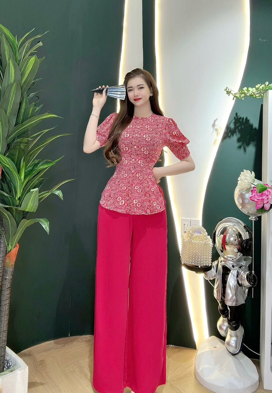 Bộ bà ba tay búp nút ngọc 40-60kg