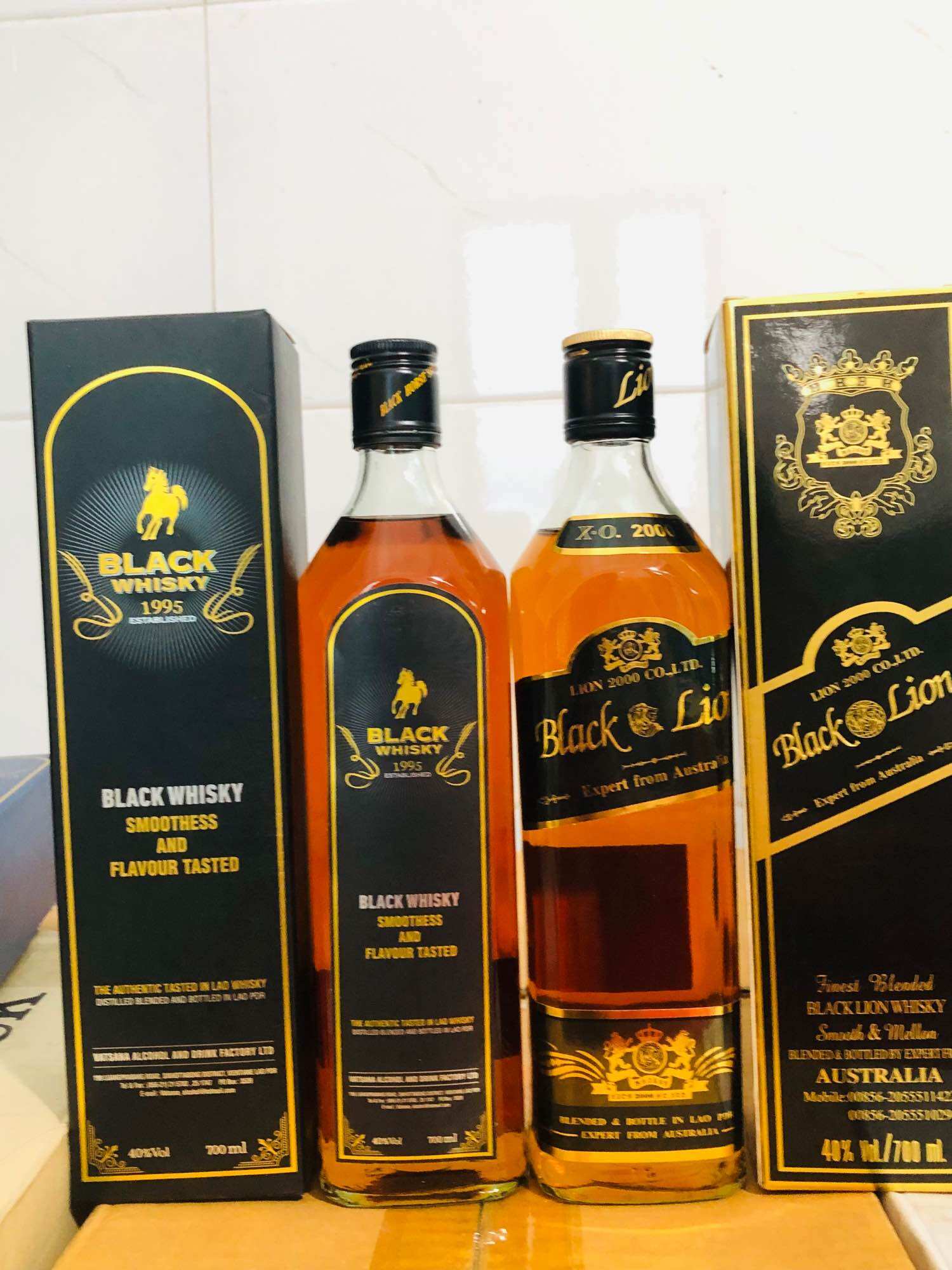 Thùng 12 chai Black Lào(700ml)