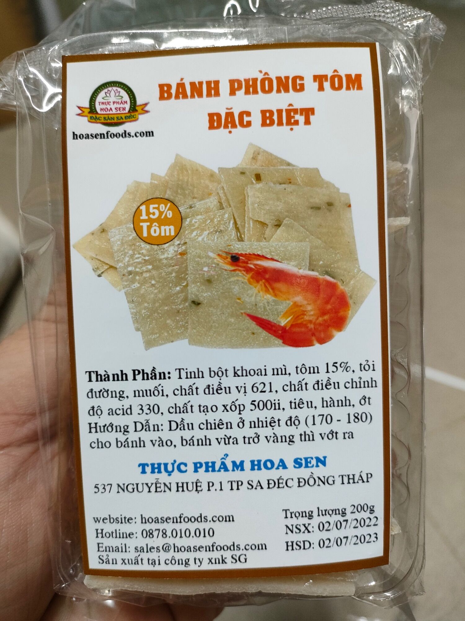 Bánh Phồng Tôm Vuông 200G