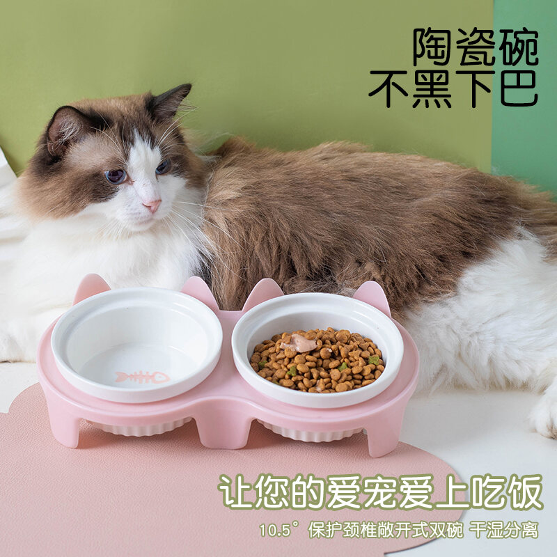 Bát Cho Mèo, Bát Đôi, Khay Thức Ăn Cho Chó Uống Nước Cho Mèo Uống Nước