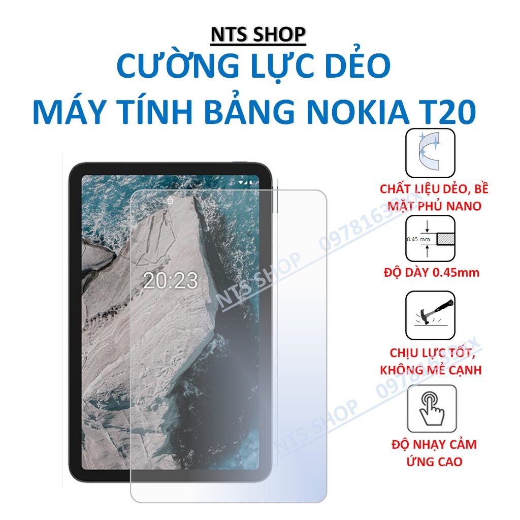 Cường lực dẻo bảo vệ màn hình máy tính bảng Nokia T20