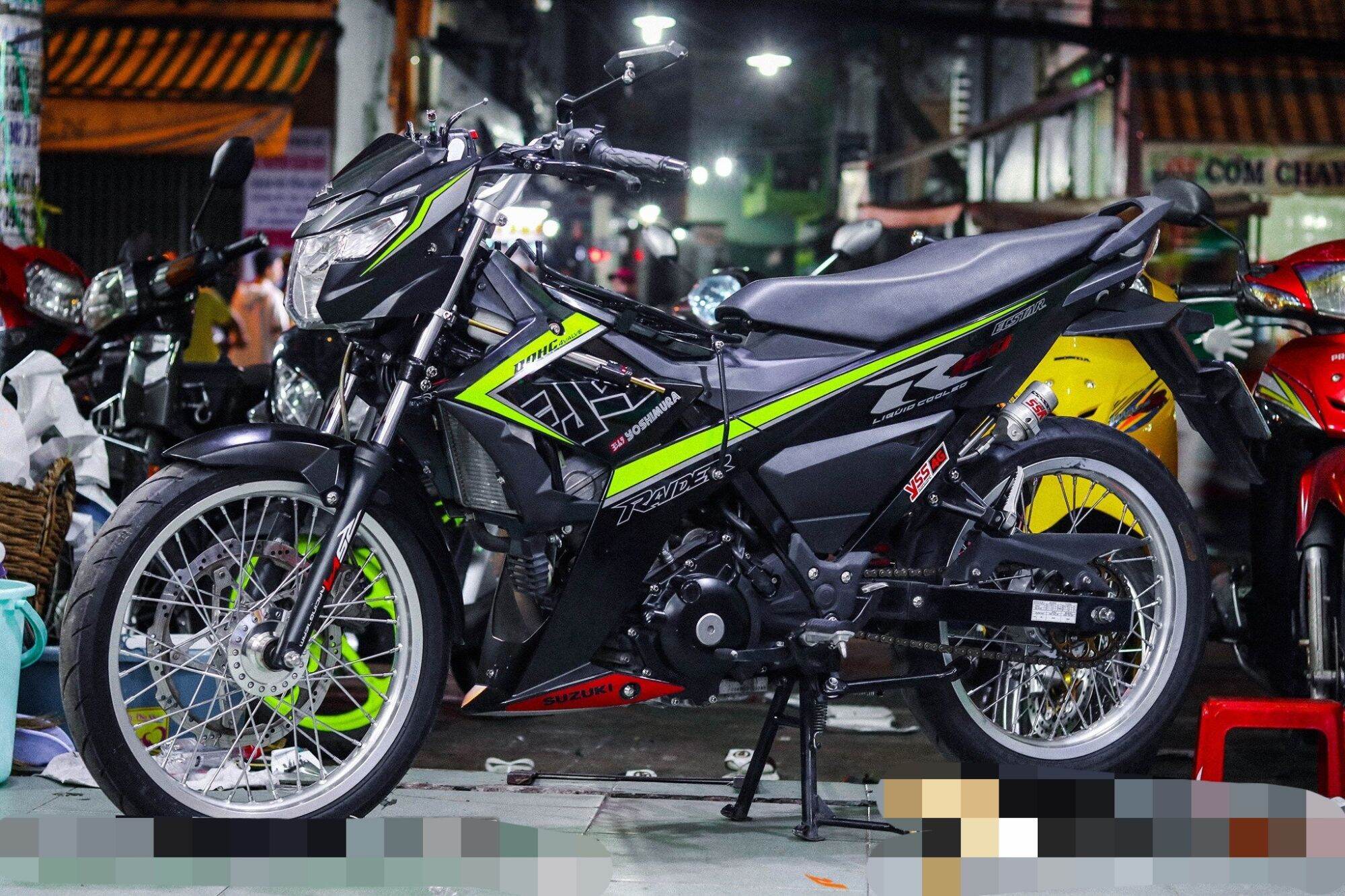 Tem rời raider đen chỉ xanh