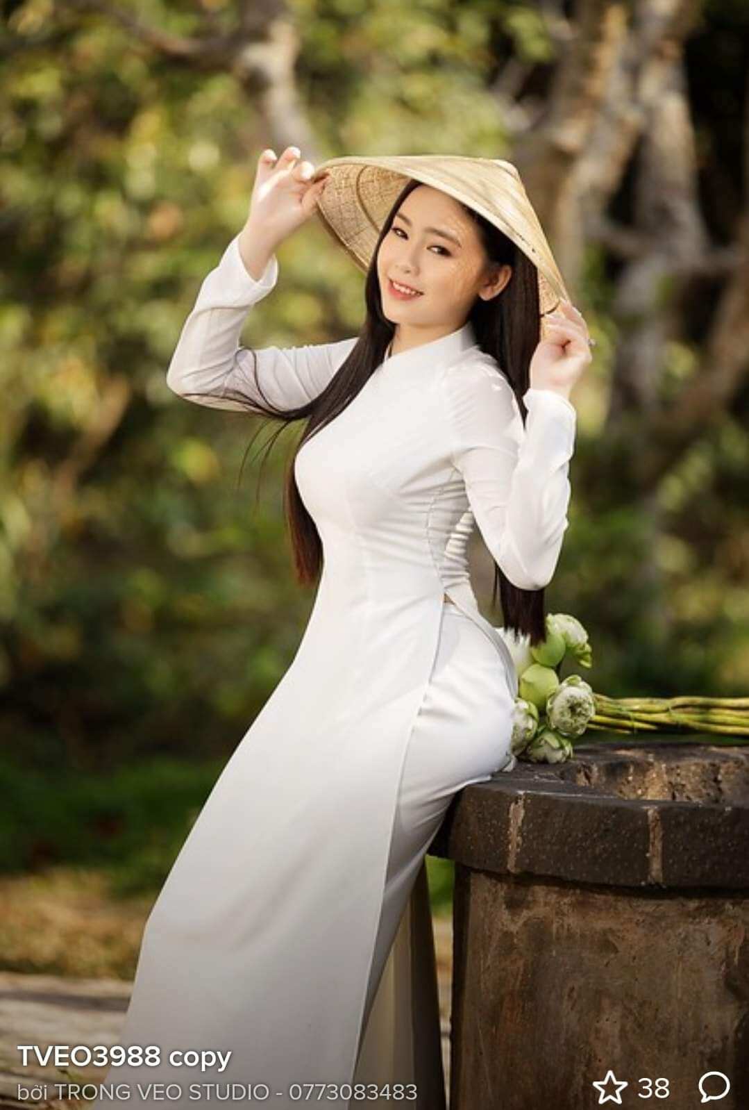 áo dài trắng lụa mỹ