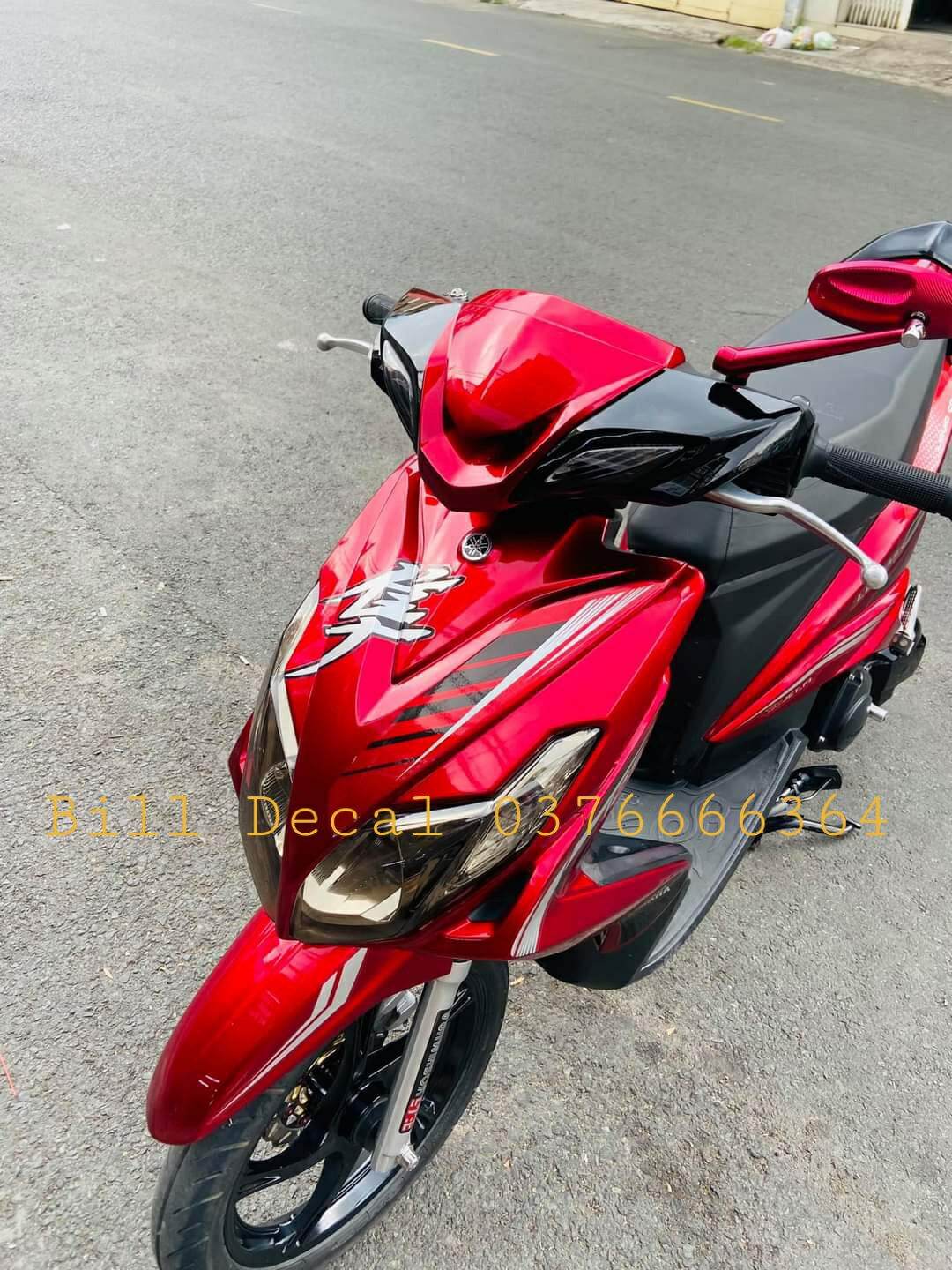 Tem rời luvias 125 đỏ đen,tem xe đẹp, tem xe chất liowjng cao,tem xe mẫu mới
