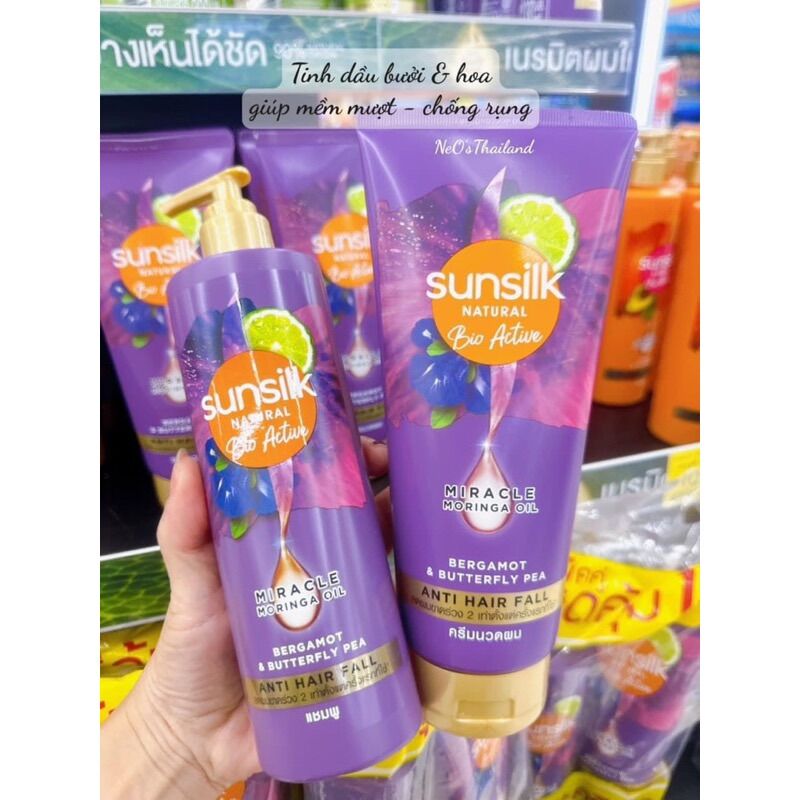 Set gội xả Sunsilk natural bio active thái lan
