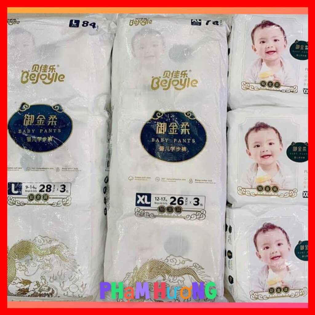 Bỉm Bejoyle trắng/tím quần/dán S102/M90/L84/XL78/XXL72