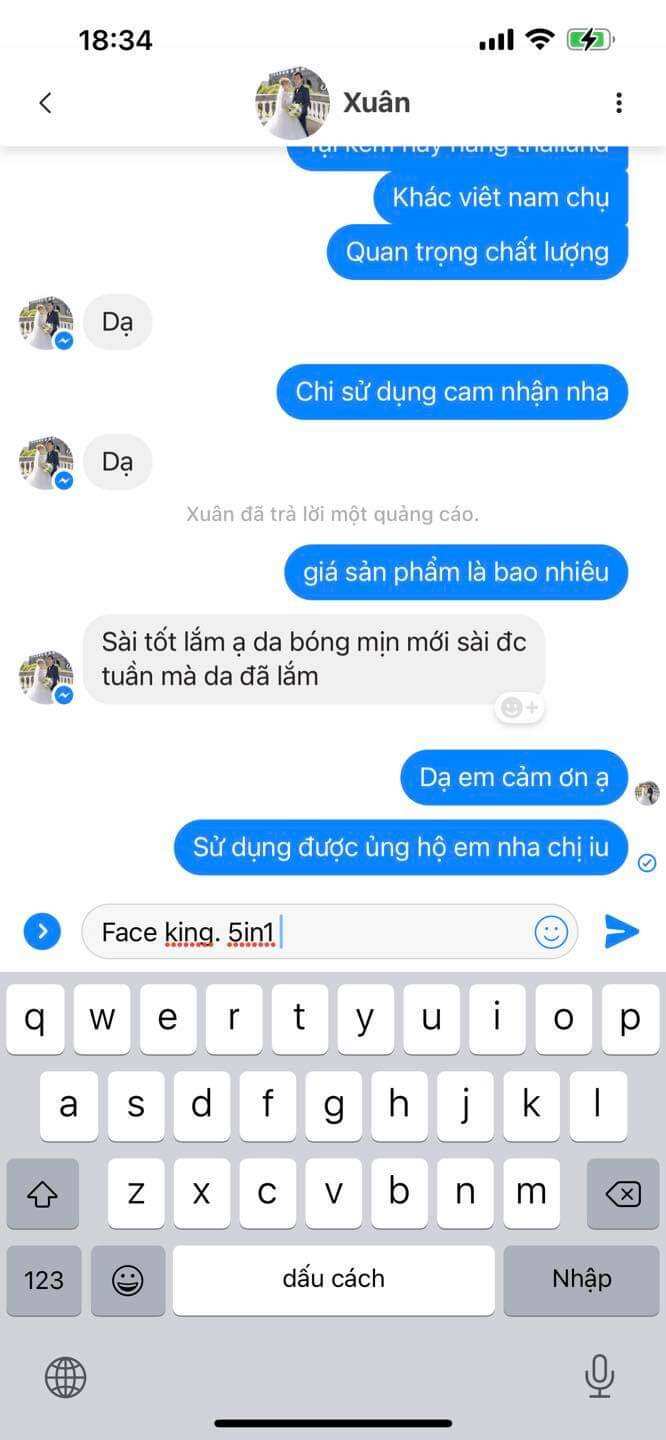 Kem face king 5 in 1 thai lan