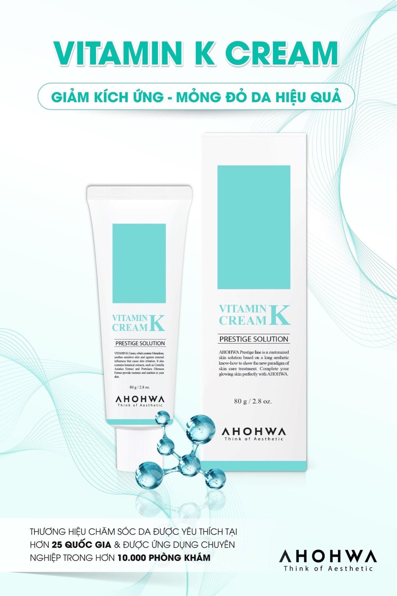 🎗️ Vitamin K Cream: Kem giảm mỏng đỏ, giãn mao mạch & phục hồi da.