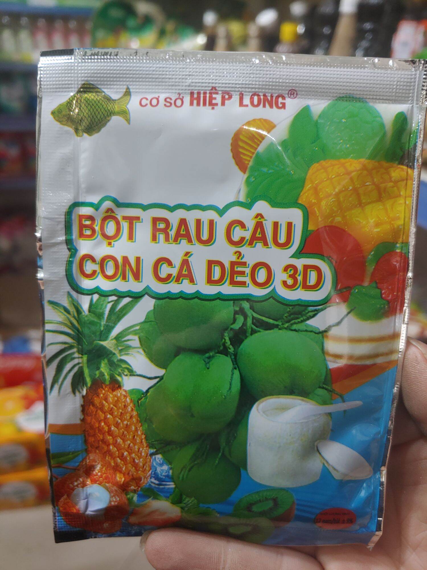 Bột rau câu con cá dẻo 3D