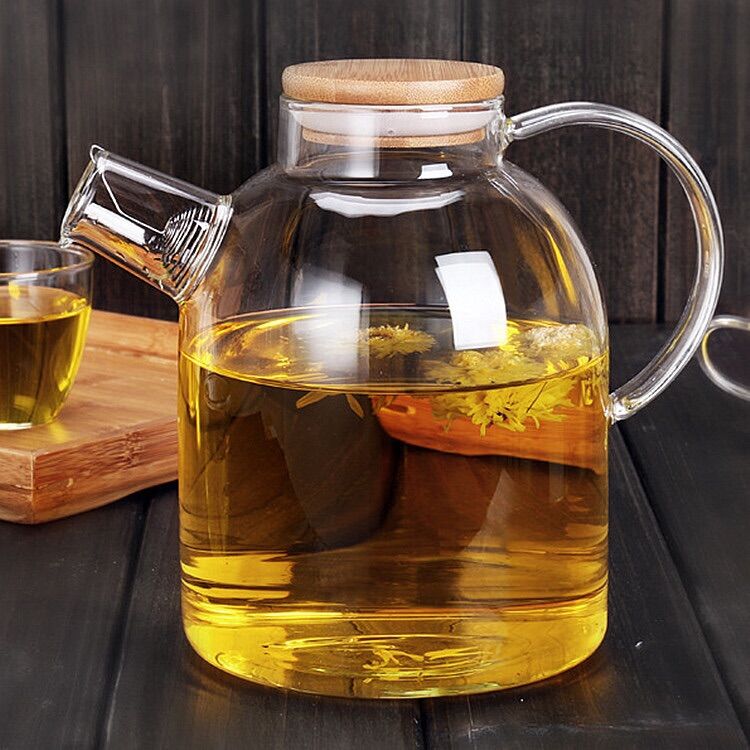 Bình thủy tinh nắp gỗ 1600ml