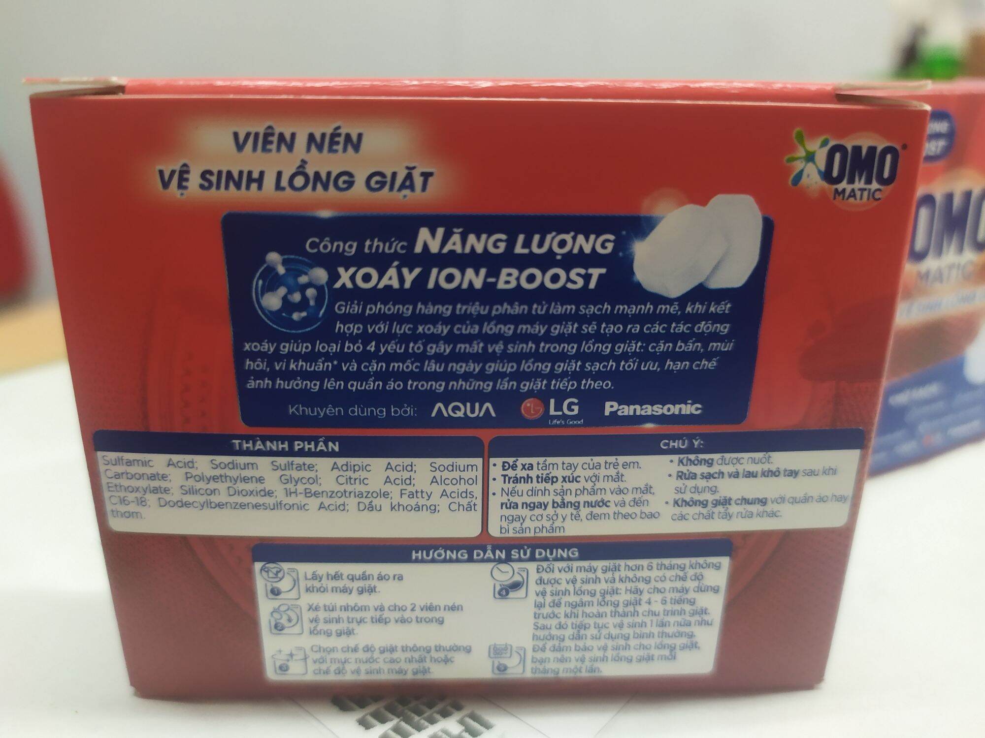 Viên nén Vệ Sinh Lồng Máy Giặt Omo Matic