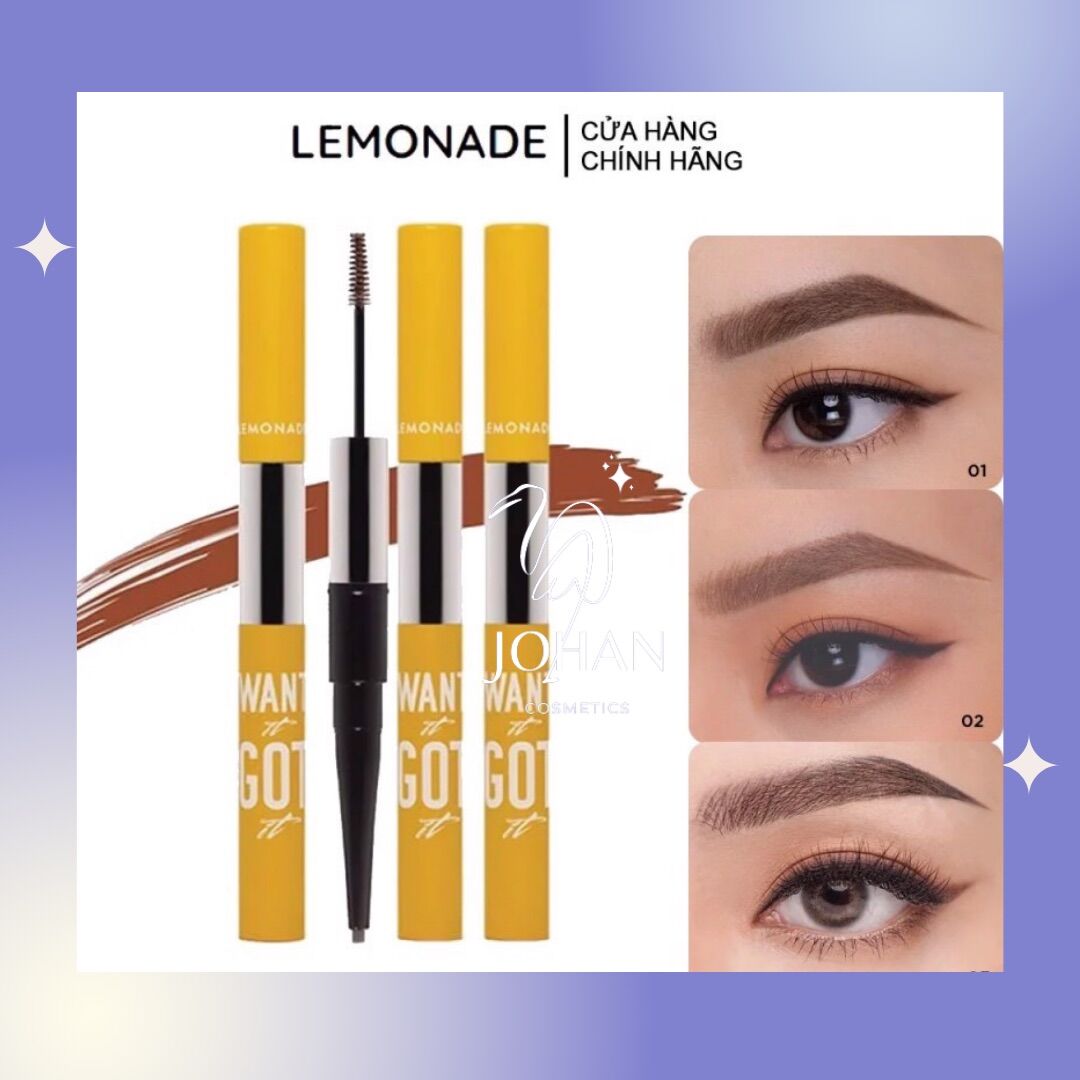 Chì kẻ mày 2 đầu lemonade want it got it dual eyebrow 2.75g