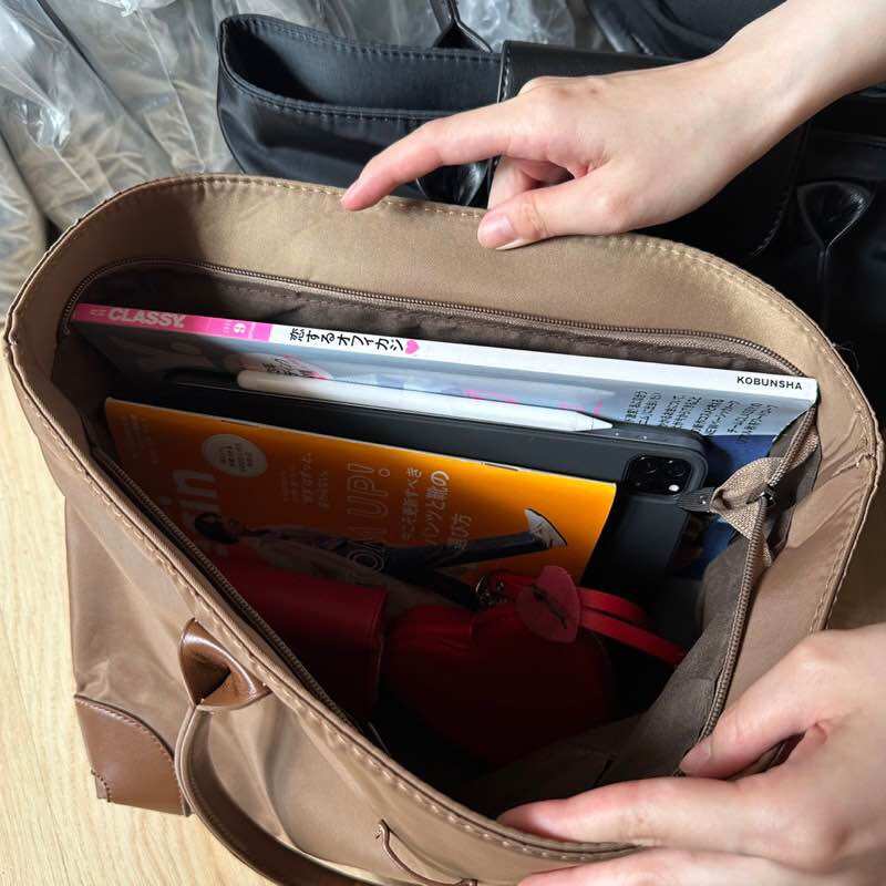 Ameri あめり Tote Bag - Tote Vải Dù Phối Da Ameri ( Ouithebrand )