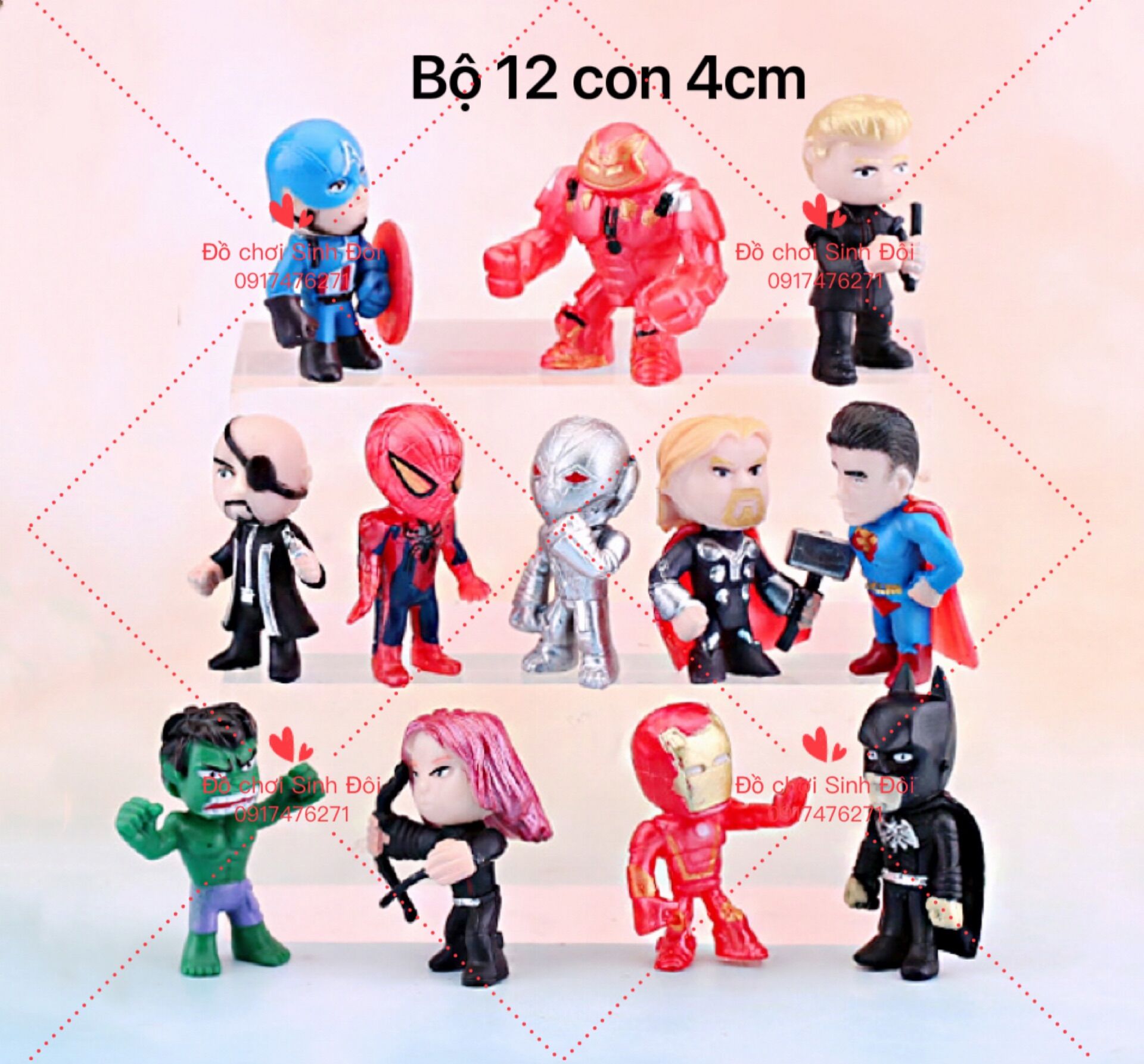 Mô hình siêu anh hùng cao 4cm
