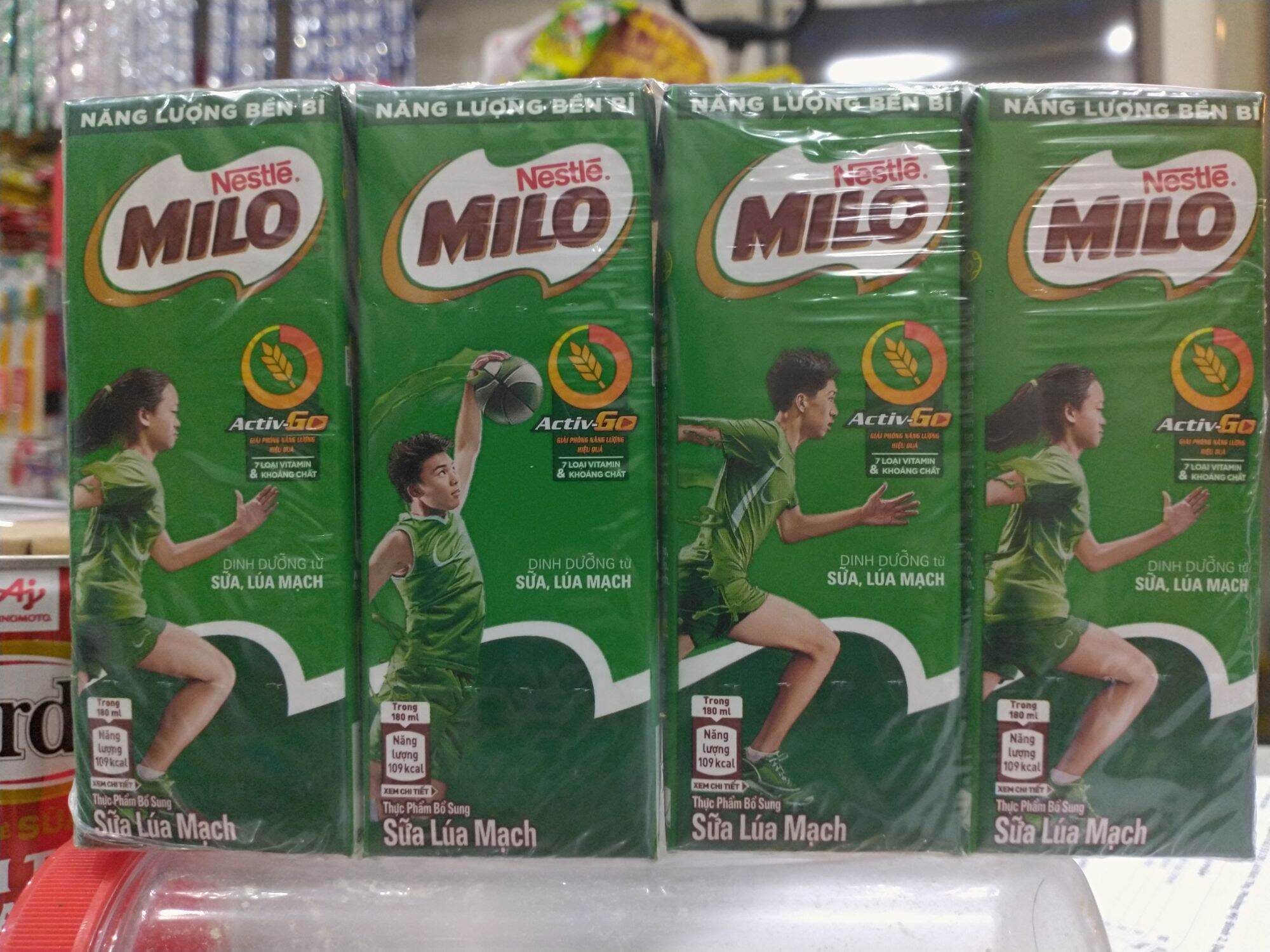Sữa milo vỉ4 hộp 180ml