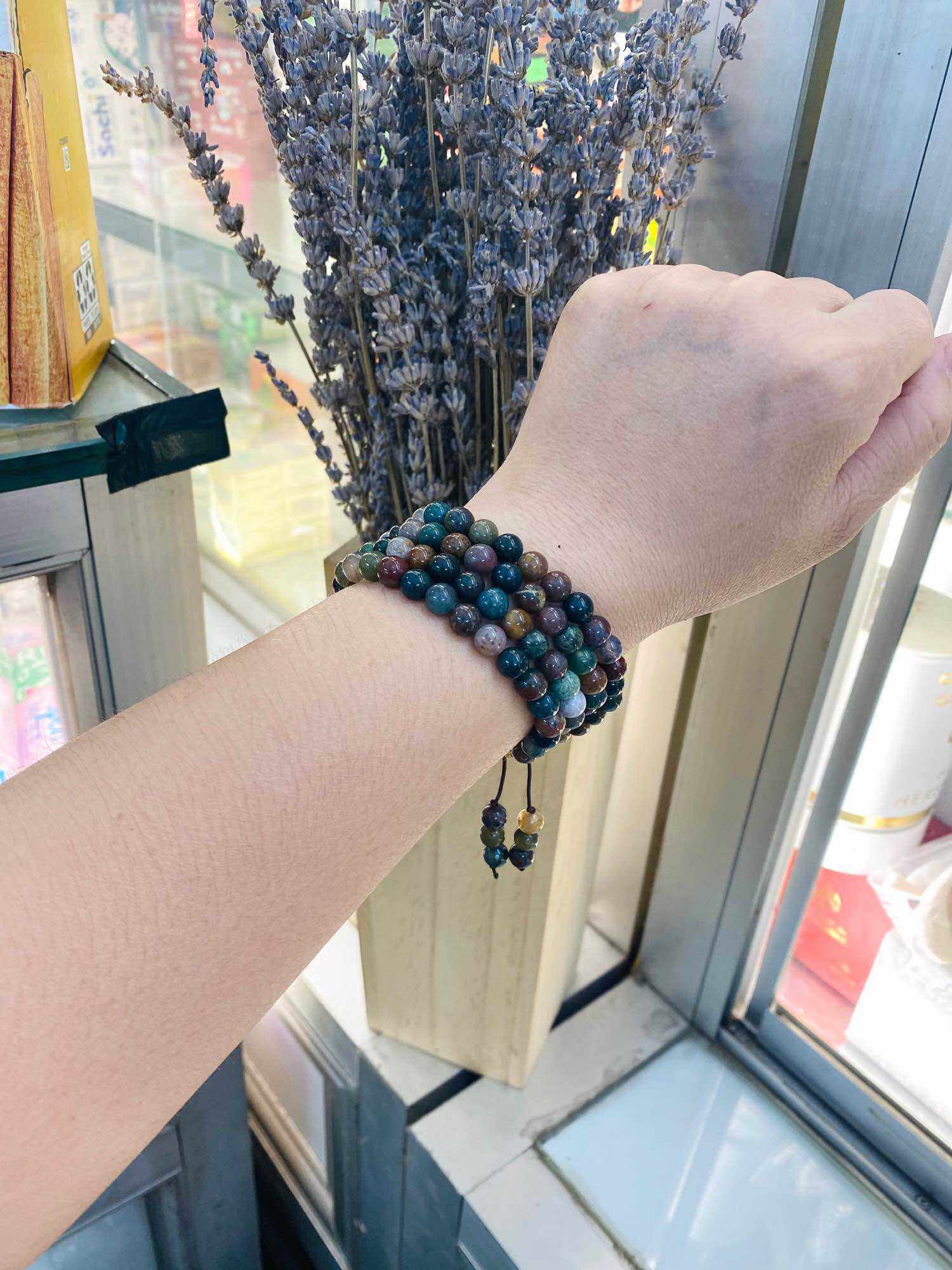 Vòng đá 108 hạt 6 li