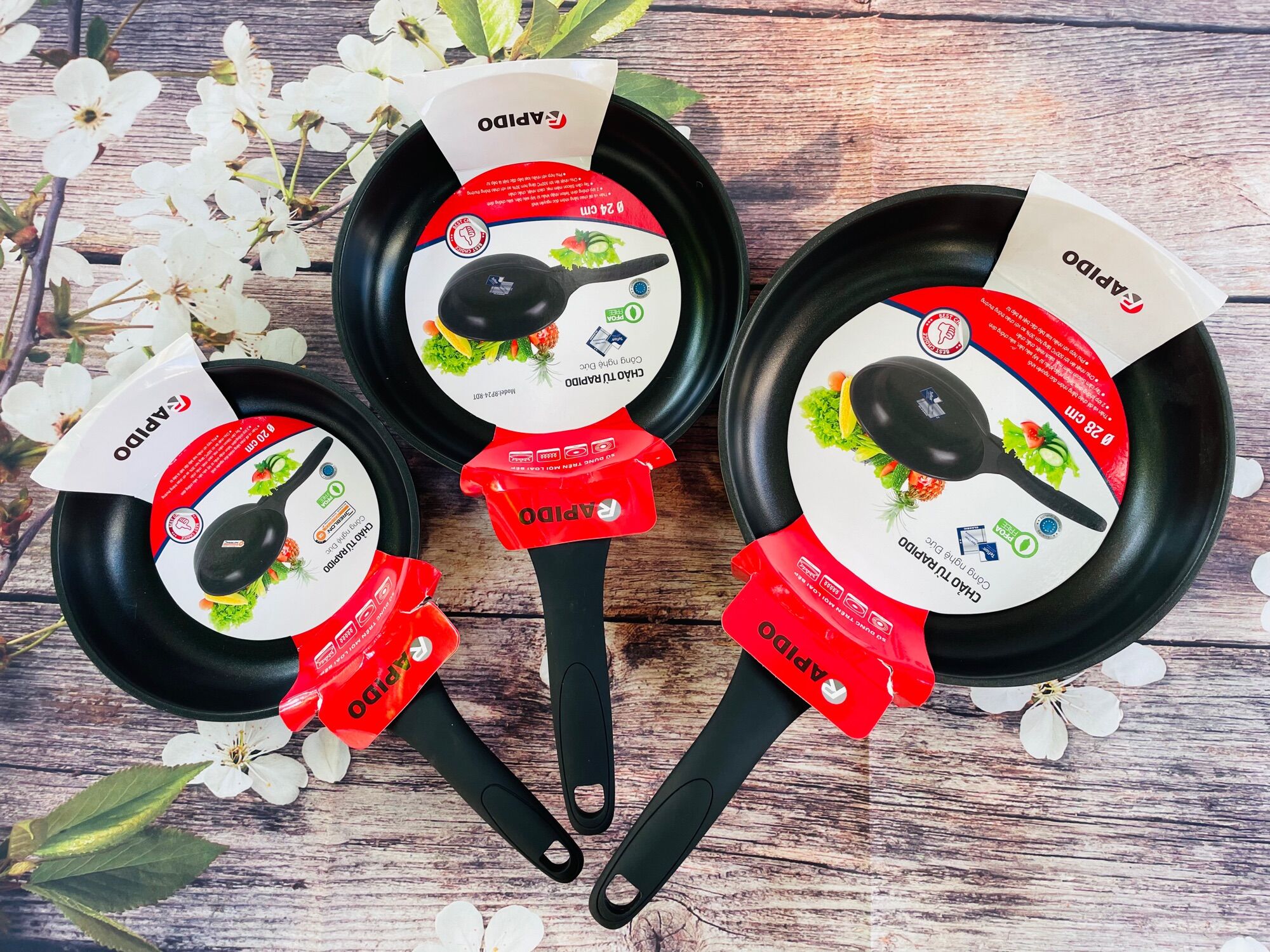 Chảo chống dính men Teflon nhập khẩu Đức Rapido 20cm