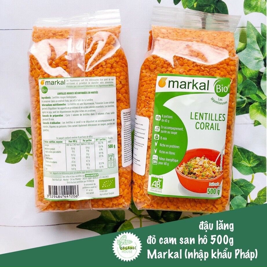 Đậu Lăng Đỏ Cam San Hô Markal Tách Lẻ 100g