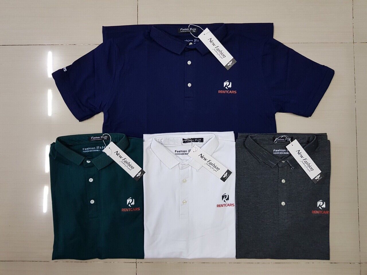 [HCM]ÁO THUN NAM CỔ BẺ HT 113