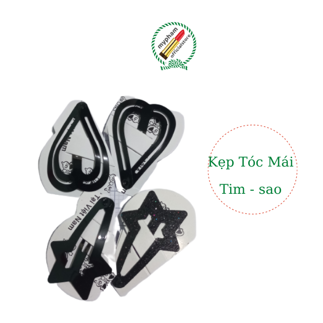Kẹp tóc mái tim, sao, tam giác,siêu hót, đẹp dể thương
