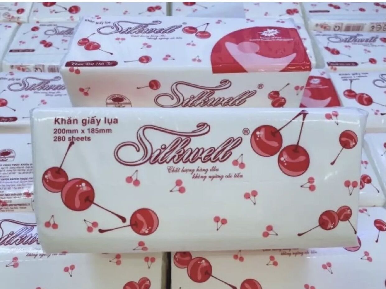 Combo 10 túi khăn giấy lụa rút Silkwell (280 tờ)