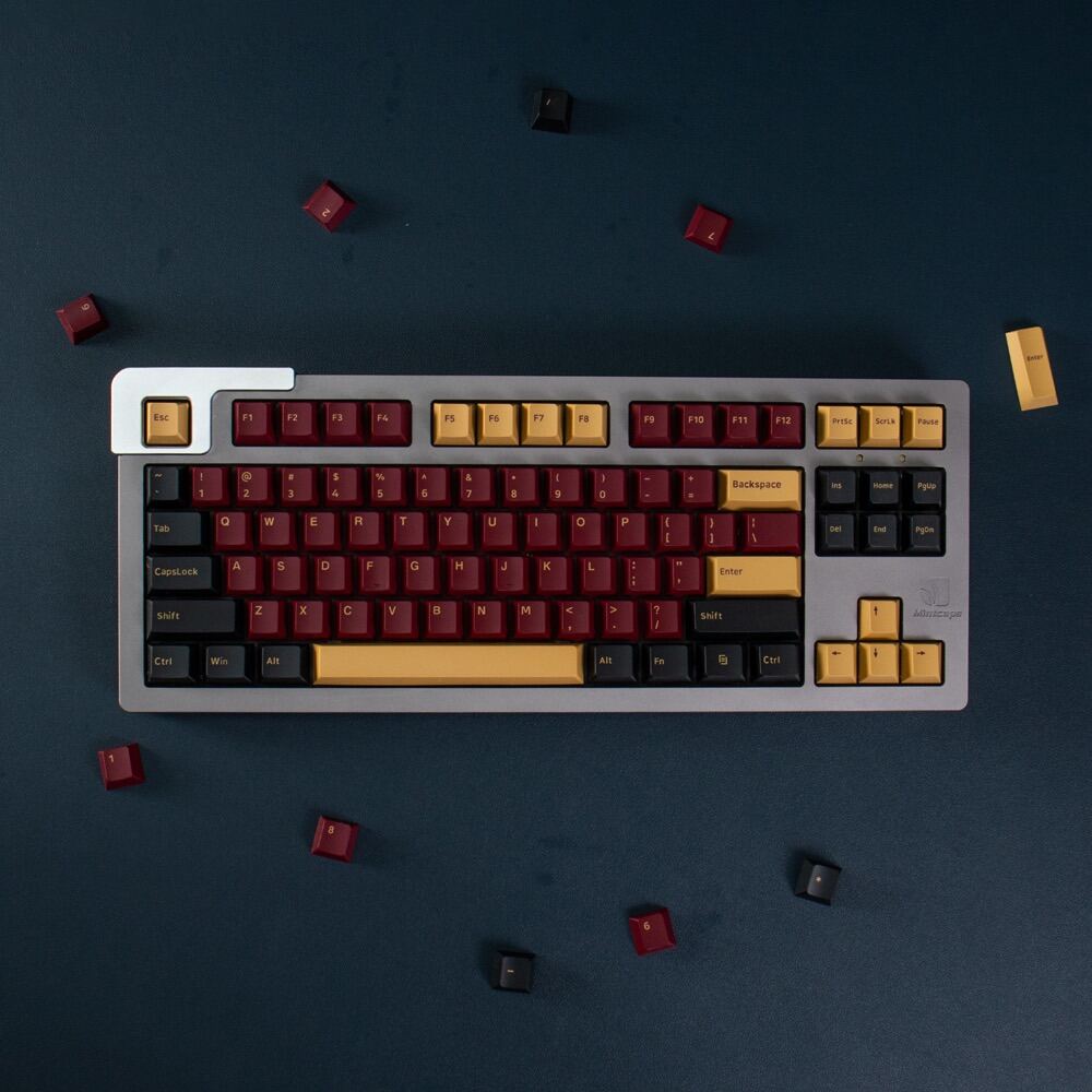 Keycap RED SAMURAI Cherry Profile chất liệu ABS double shot dùng trên nhiều layout bàn phím cơ - Polabe Store