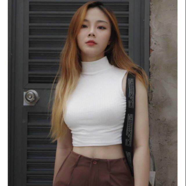 [HCM]ÁO SÁT NÁCH CỔ LỌ CROPTOP