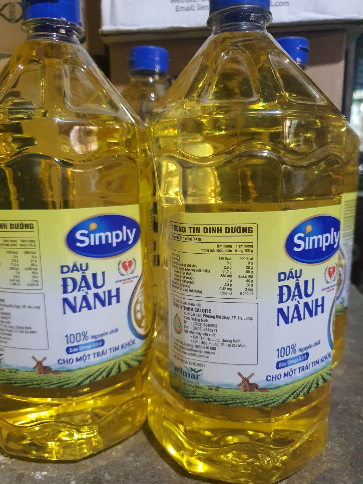 dầu ăn Simply đậu nành bình 2l