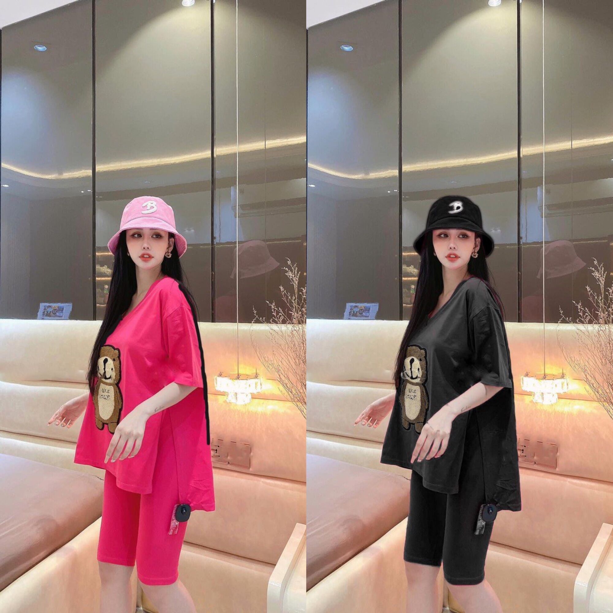 Set bộ đồ mặc nhà dễ thương form rộng bigsize