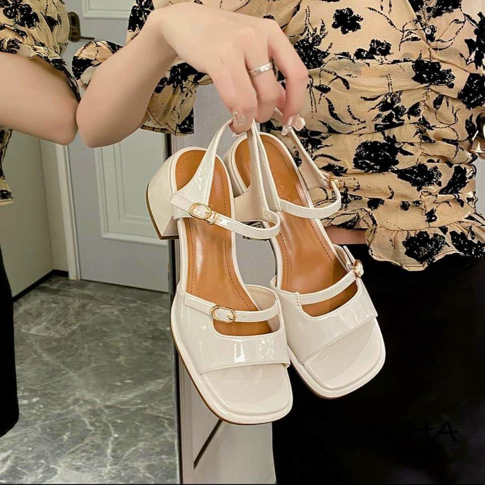 Giày gót nữ đế thấp giày công sở nữ mới thời trang