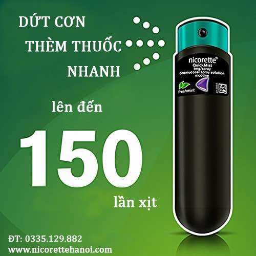 3 chai xịt Nicorette QuickMist Spray