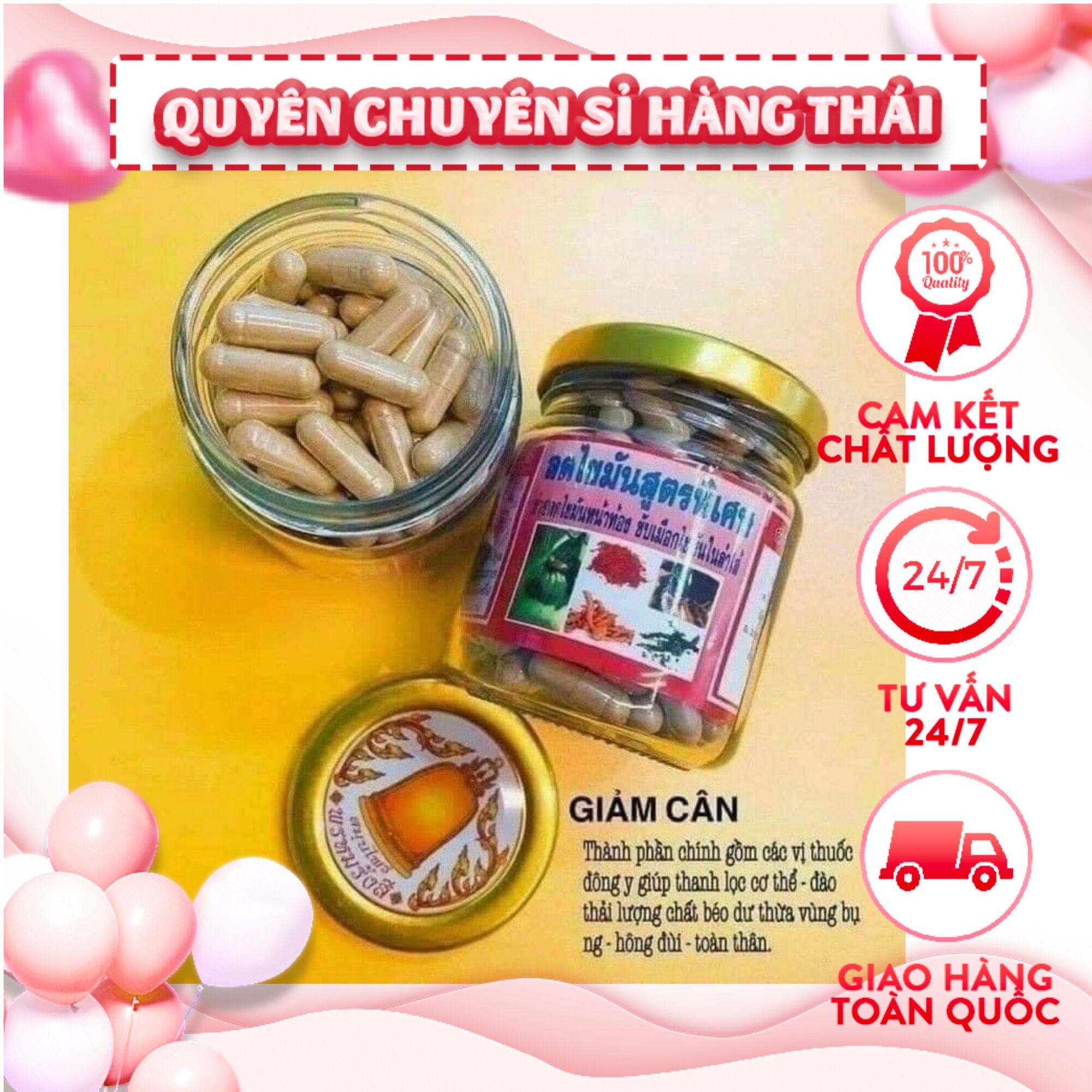 Lọ 150vien giảm mỡ bụng đông y thái lan