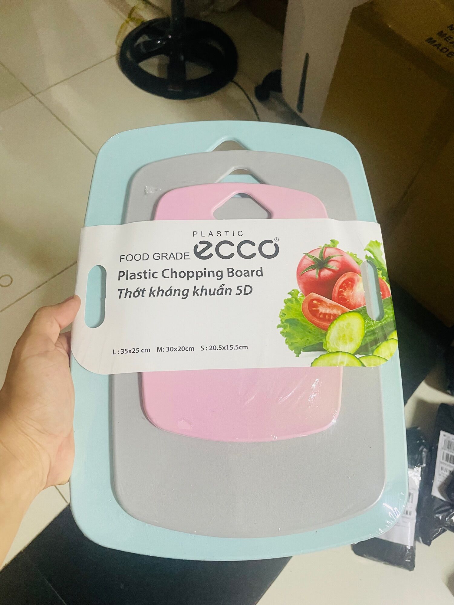 Bộ 3 Thớt Nhựa ECCO.