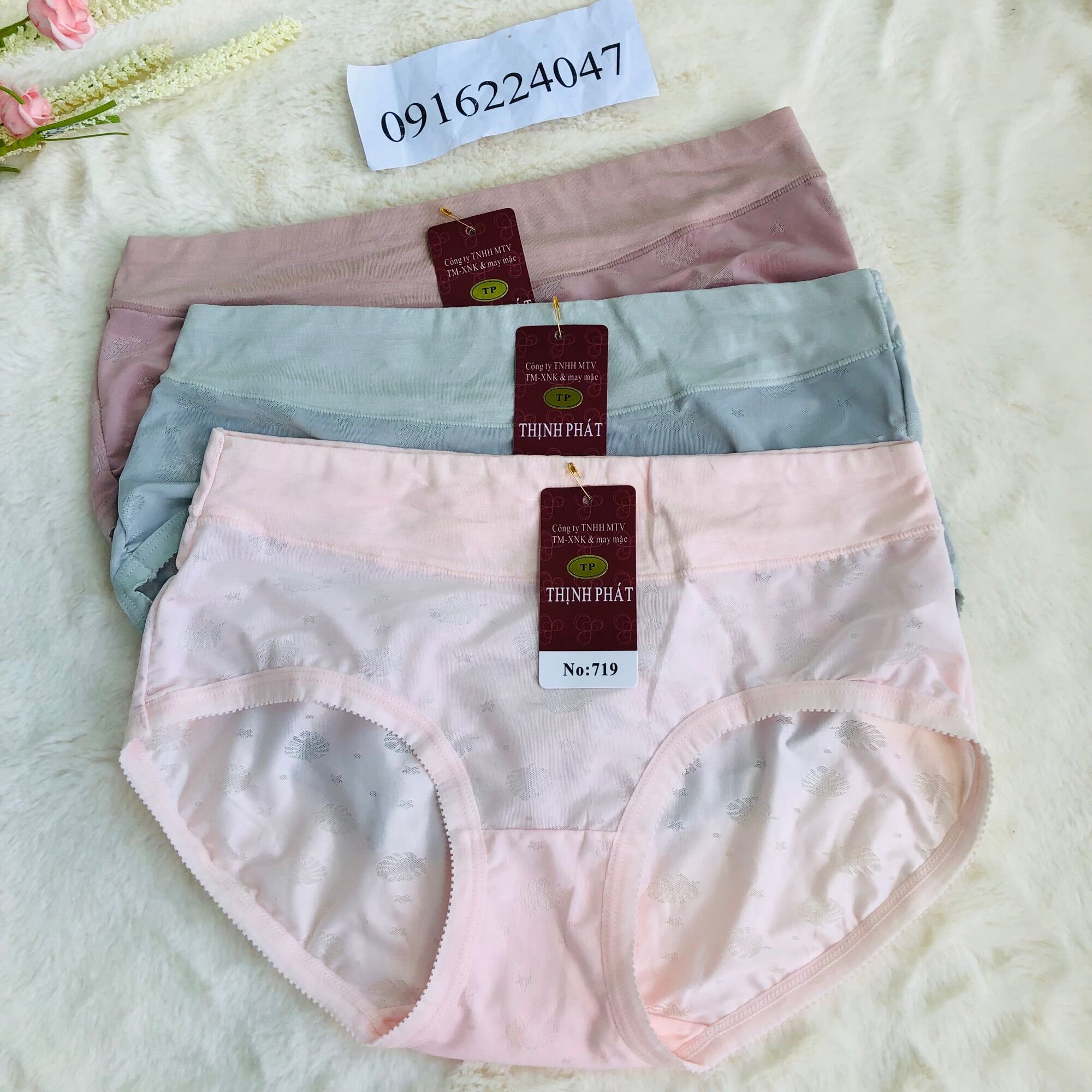 Set 10 Quần lót nữ Thịnh Phát lưng cao, quần chíp nữ chất mền mát