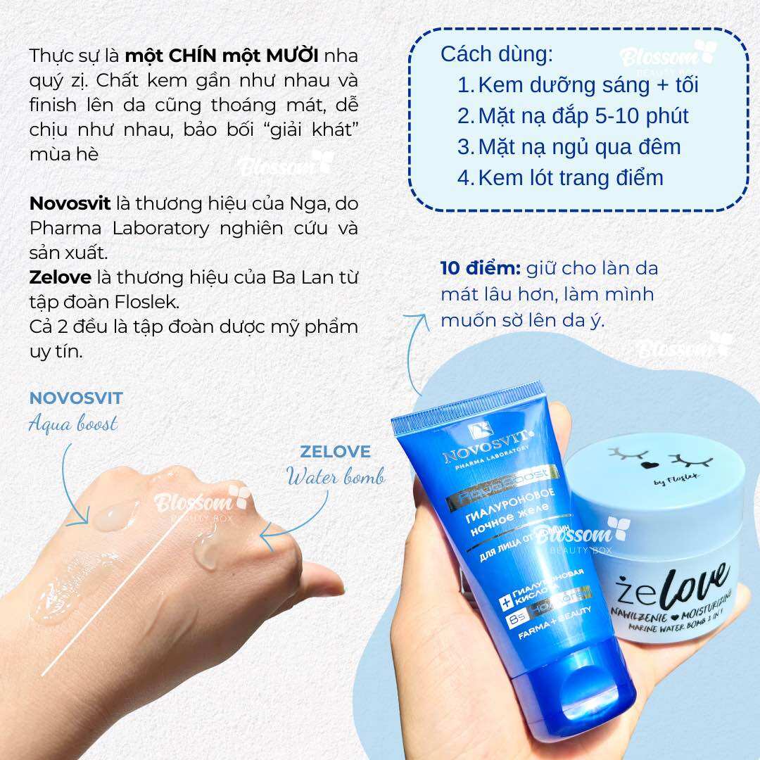 Gel thạch dưỡng ẩm cấp nước novosvit