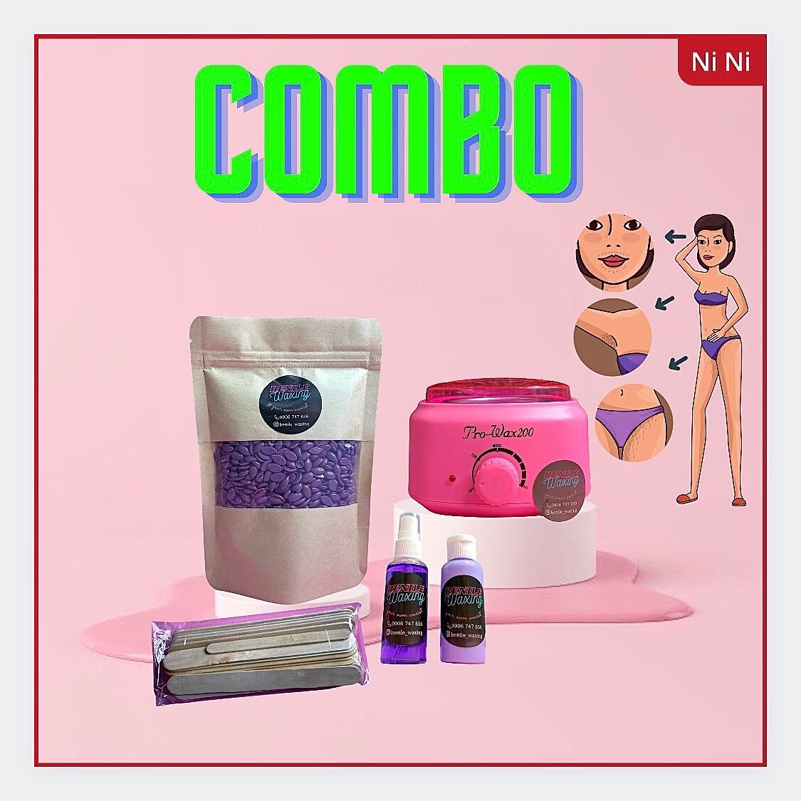 [Hcm]Combo Waxing Sáp Italwax Kèm Nồi 100G