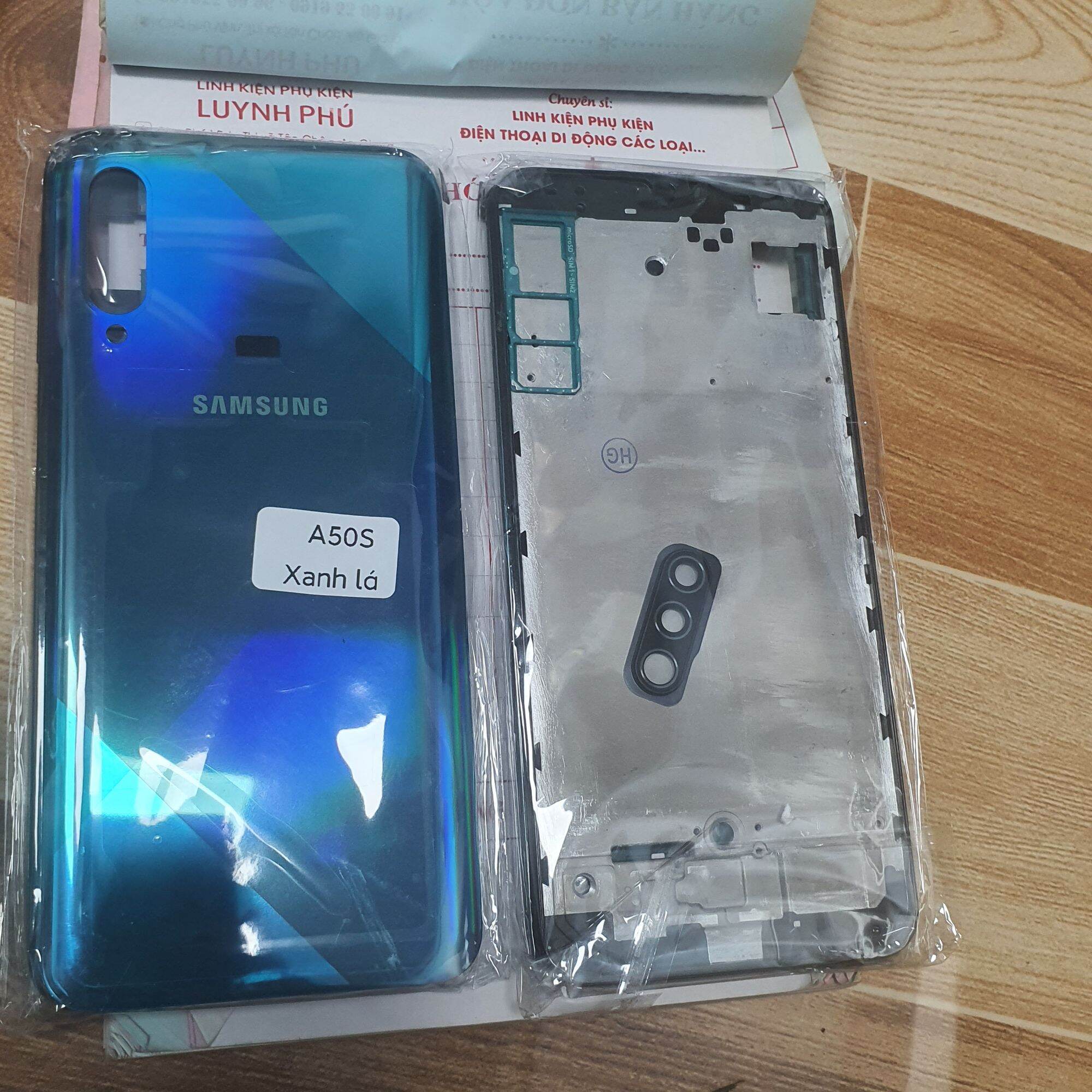 Vỏ samsung a50s có khay sim,nắp lưng samsung a50s