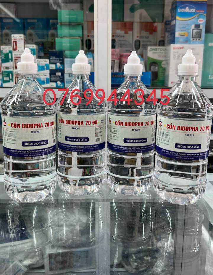 Cồn sát khuẩn đóng chai 70 độ BIDOPHA 1000ml